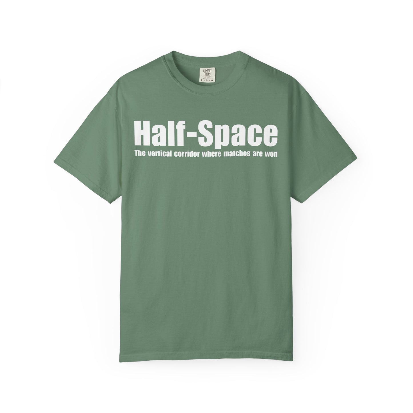 Half-Space T-Shirt — "The vertical corridor where matches are won" Graphic Tee