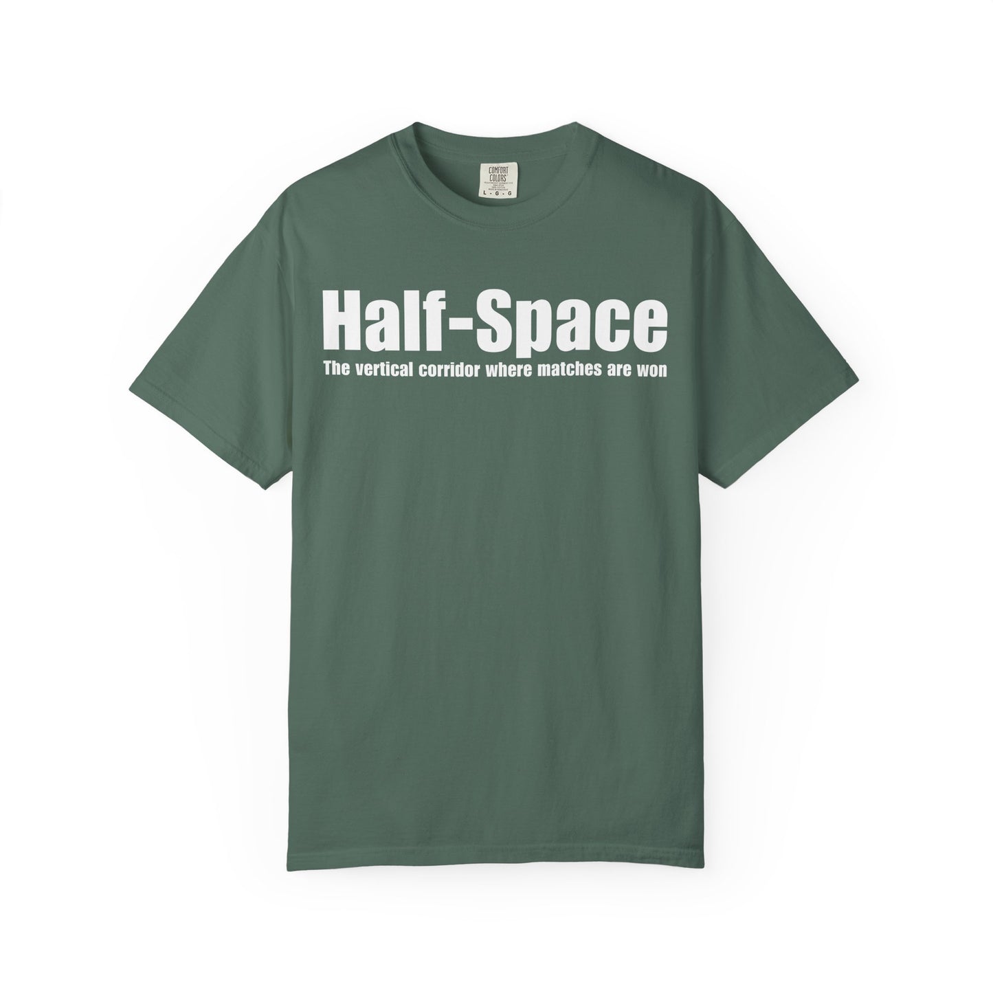 Half-Space T-Shirt — "The vertical corridor where matches are won" Graphic Tee