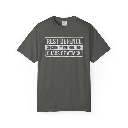 Rest Defence Security Within the Chaos of Attack T-shirt