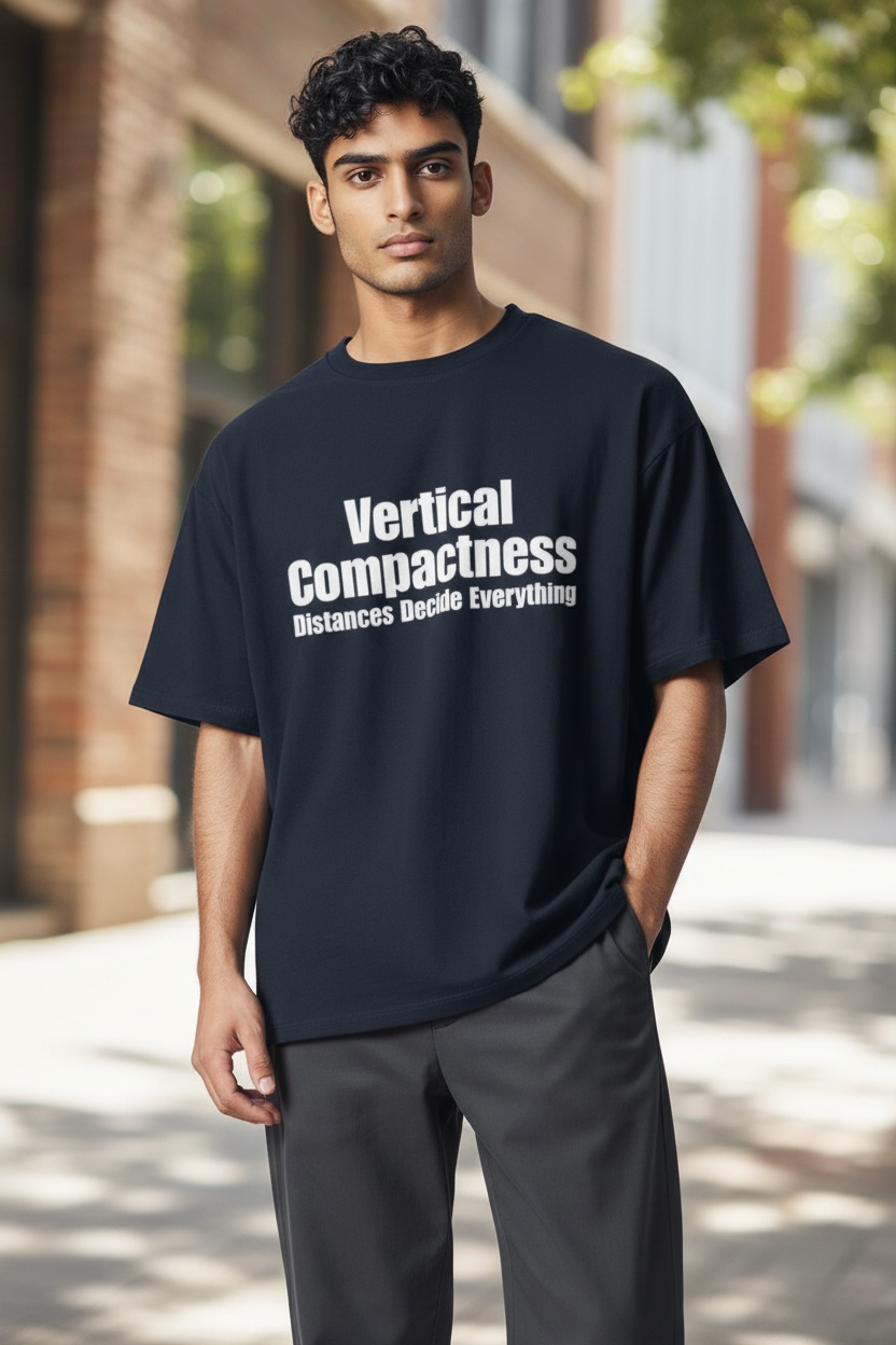 Vertical Compactness - Distances Decide Everything T-Shirt